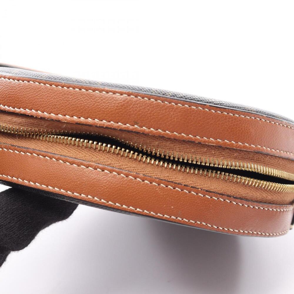 Celine Triomphe Round Purse Shoulder Bag Handbag Coated Canvas Leather Women'... - Picture 5 of 8